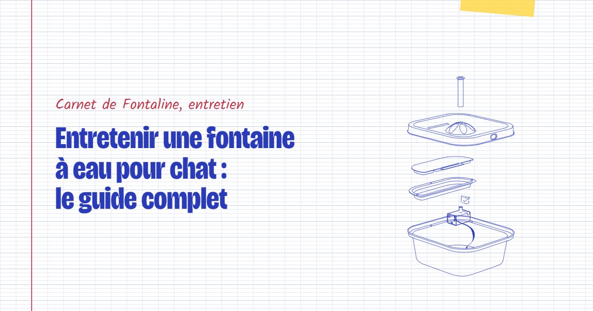 Couverture du carnet Fontaline : Entretenir une fontaine à eau pour chat : le guide complet