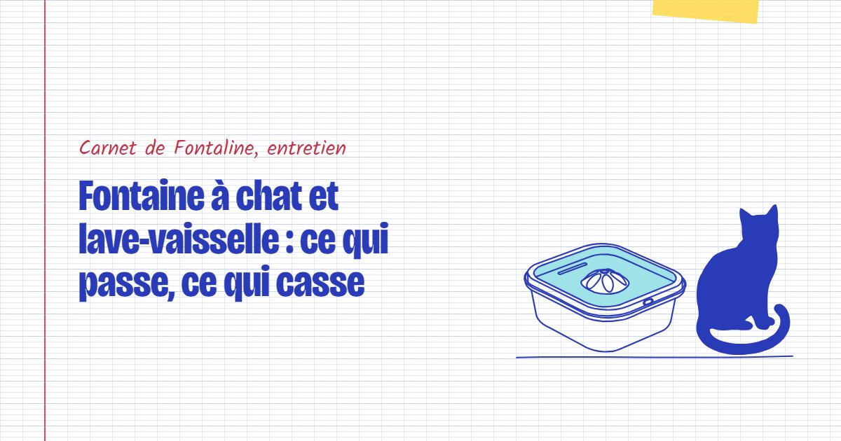 Couverture du carnet Fontaline : Fontaine à chat et lave-vaisselle : ce qui passe, ce qui casse
