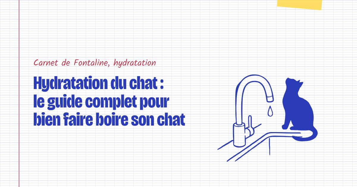 Couverture du carnet Fontaline : Hydratation du chat : le guide complet pour bien faire boire son chat