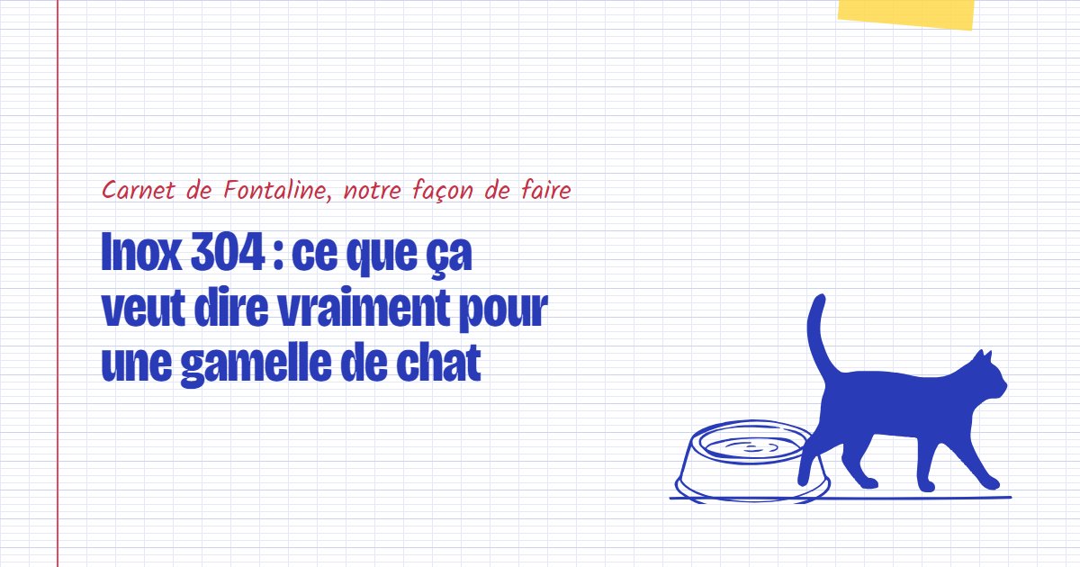 Couverture du carnet Fontaline : Inox 304 : ce que ça veut dire vraiment pour une gamelle de chat