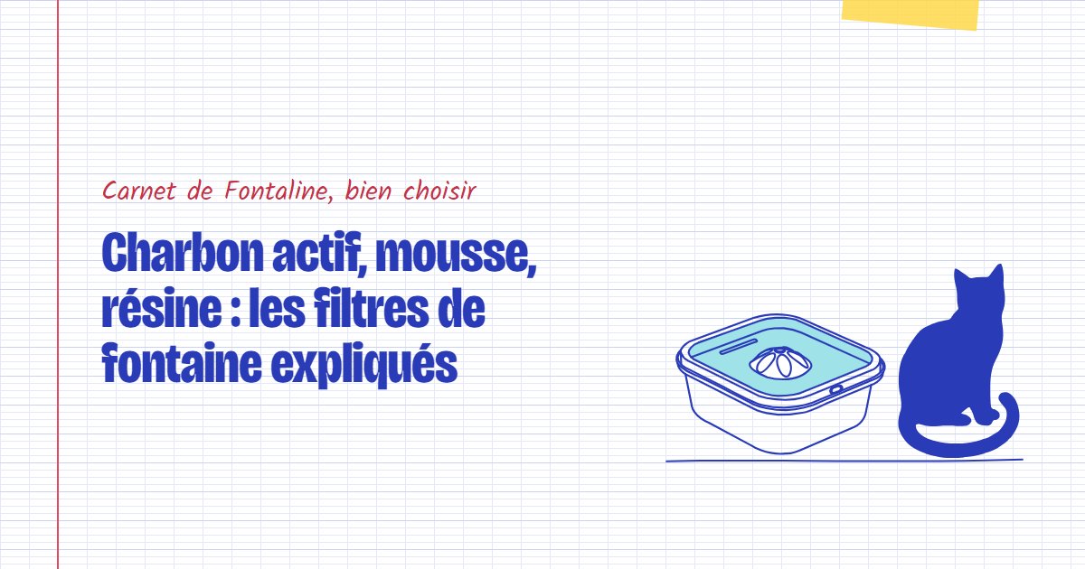 Couverture du carnet Fontaline : Charbon actif, mousse, résine : les filtres de fontaine expliqués
